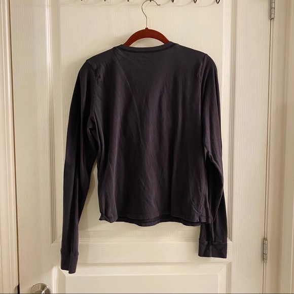 Charcoal Long sleeve tee (floral design) - Picture 3 of 5